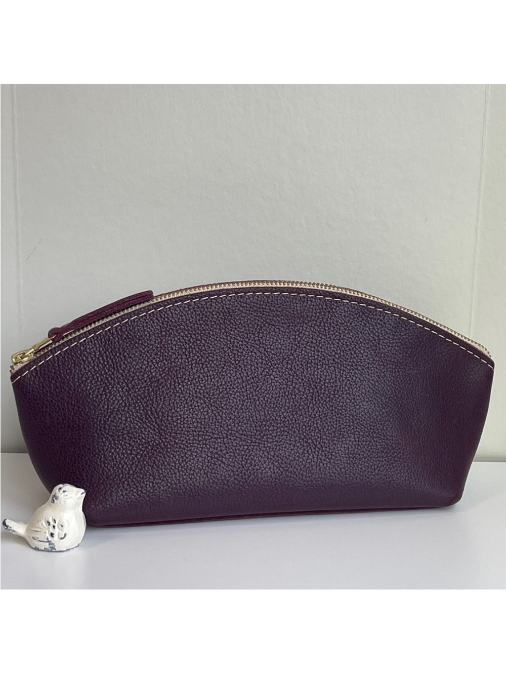 Portland Leather Total Eclipse Makeup Bag
